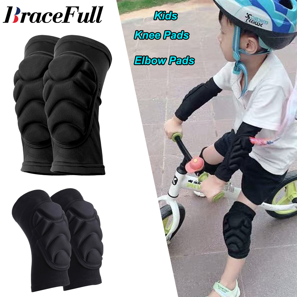 Cycling Protective Gear Kids - 1 زوج أطفال منصات الركبة ووسادات