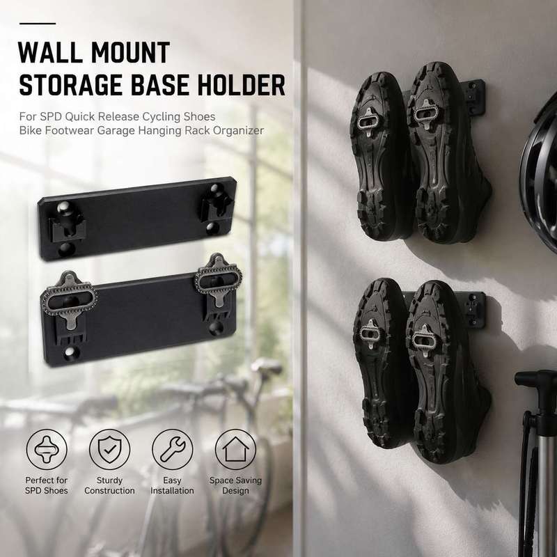 Cycling Gear Organizer Wall - حامل تخزين مثبت على الحائط لأحذية