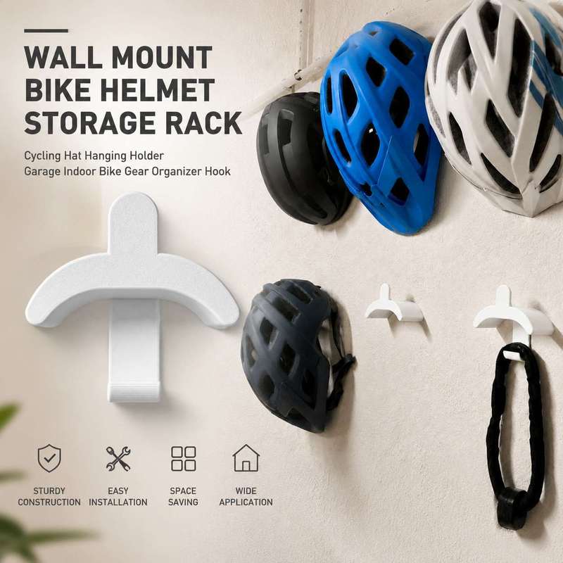Cycling Gear Organizer Wall - حامل تخزين خوذة الدراجة يثبت على