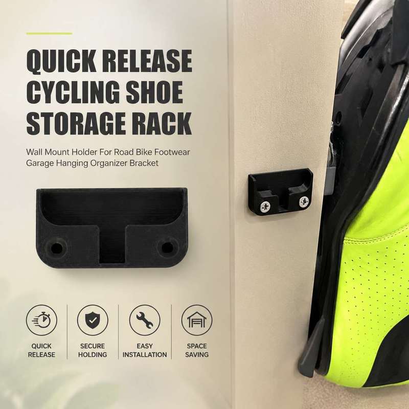 Cycling Gear Organizer Wall - حامل تخزين أحذية الدراجات سريع التحرير