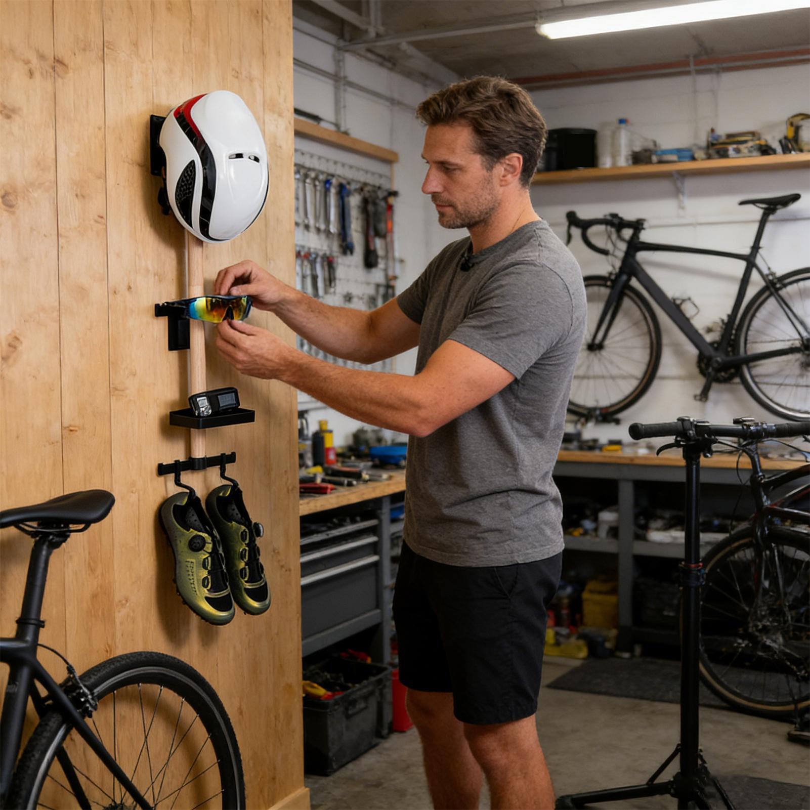 حامل منظم معدات ركوب الدراجات  - مراجعة Cycling Gear Organizer Wall وسعره