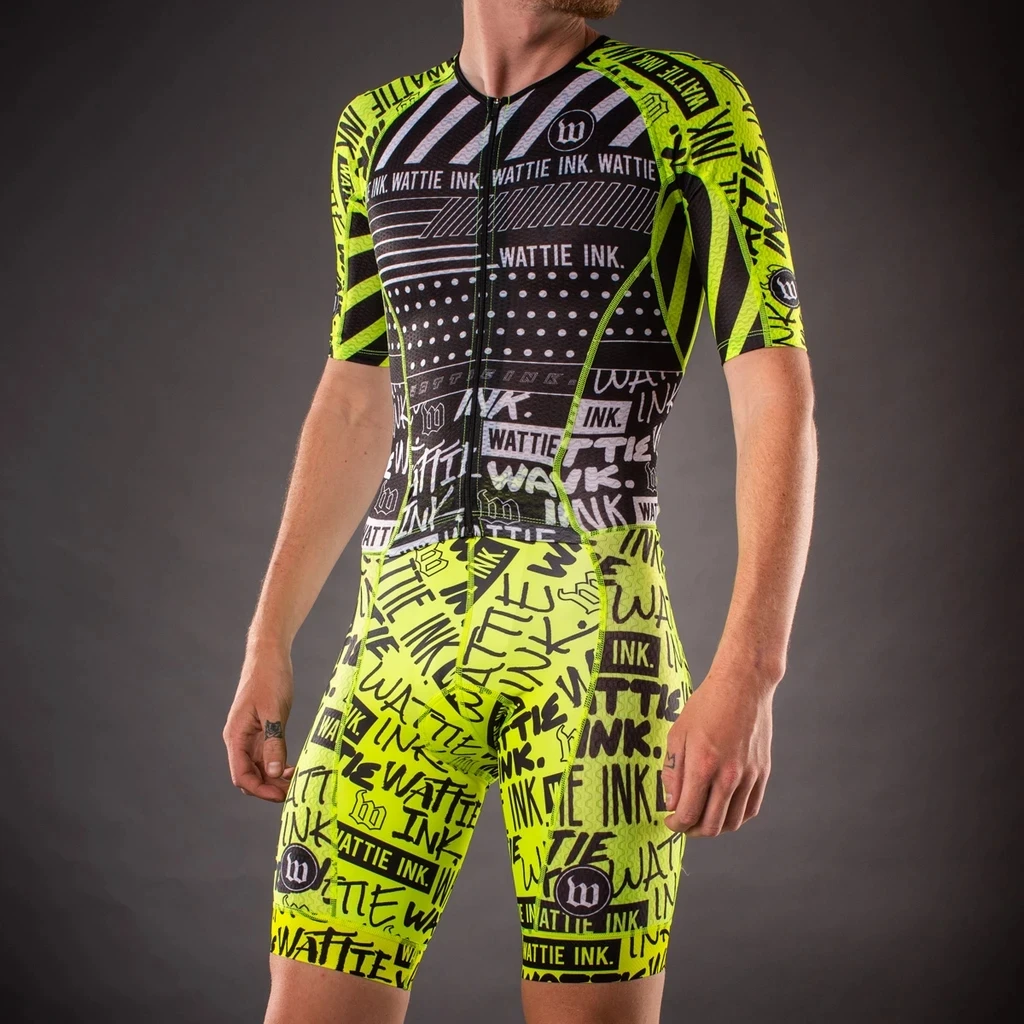 Wattie Ink Men Skinsuit Cyclin - مراجعة Triathlon Cycling Kit وسعره