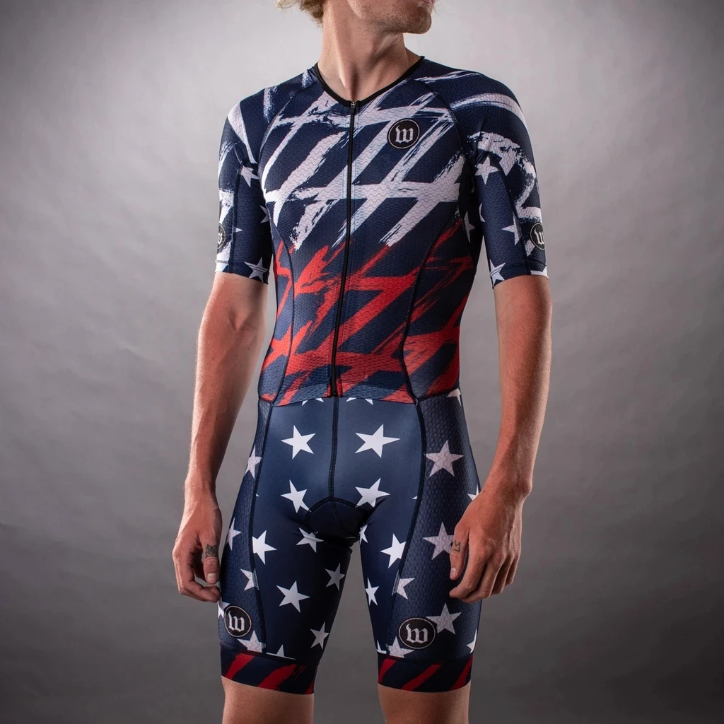 Wattie Ink Men Skinsuit Cyclin - مراجعة Triathlon Cycling Kit وسعره
