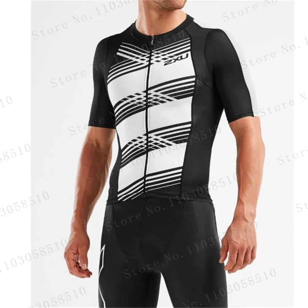 Zxuful أسود أبيض بدلة الترياتل - مراجعة Triathlon Cycling Kit وسعره