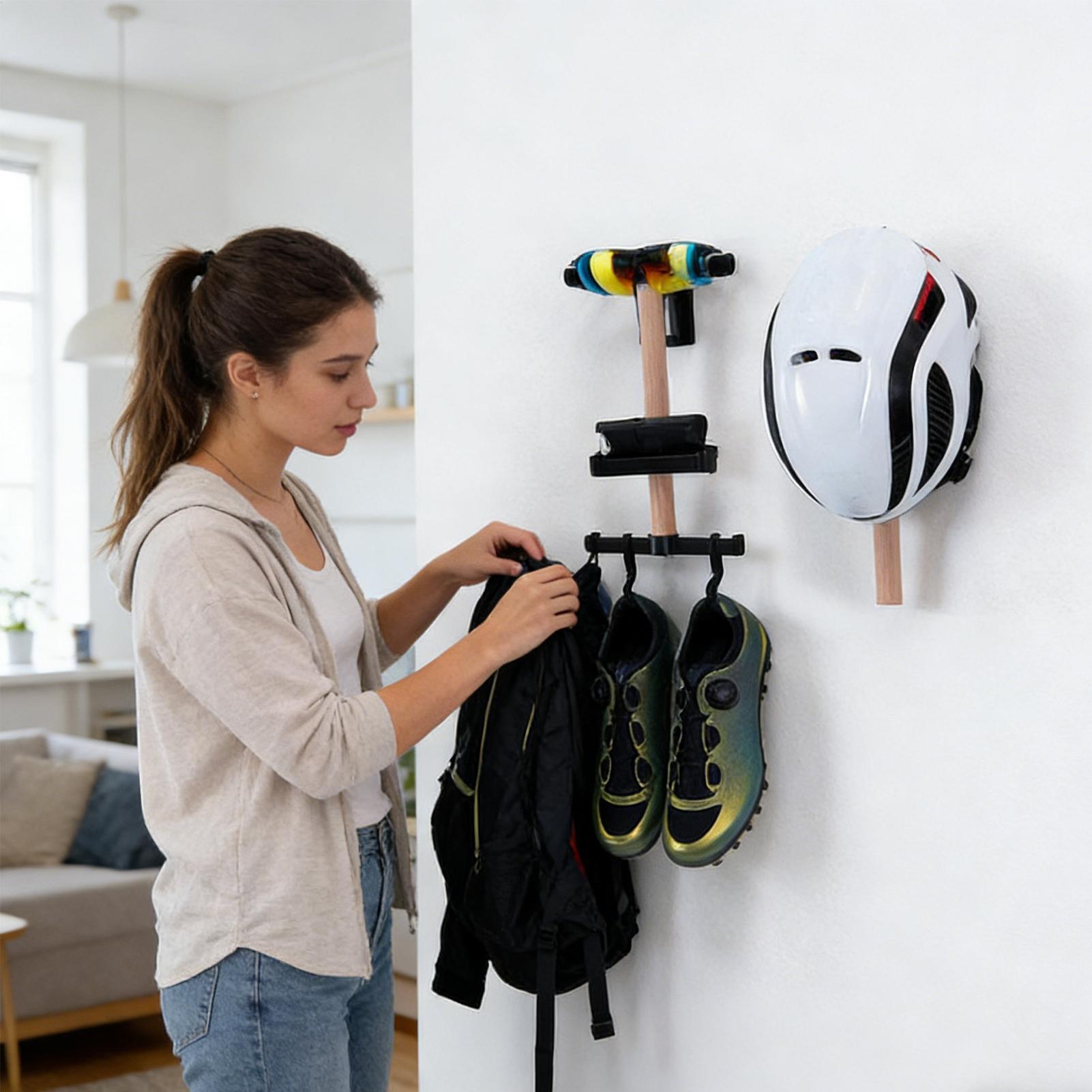 رف تخزين للدراجات يثبت على الح - مراجعة Cycling Gear Organizer Wall وسعره