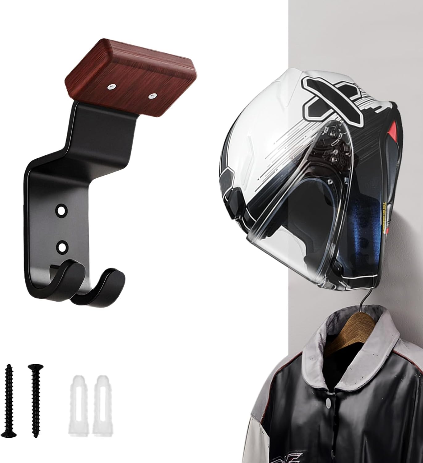 حامل خوذة الدراجات النارية للت - مراجعة Cycling Gear Organizer Wall وسعره